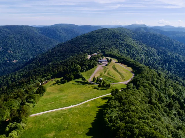 Vue aérienne de La Planche des Belles Filles - Vosges du Sud