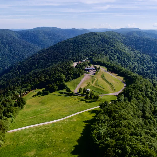 Vue aérienne de La Planche des Belles Filles - Vosges du Sud