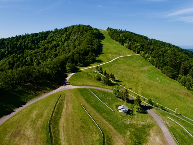 Vue aérienne de La Planche des Belles Filles - Vosges du Sud