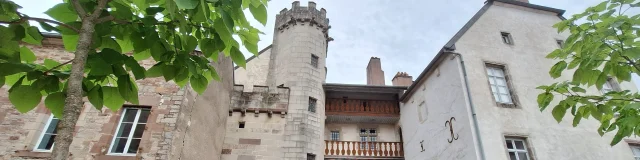 Vue sur une maison de caractère - Patrimoine de la ville thermale de Luxeuil-les-Bains à découvrir au fil des rues en suivant le circuit balisé - Vosges du Sud