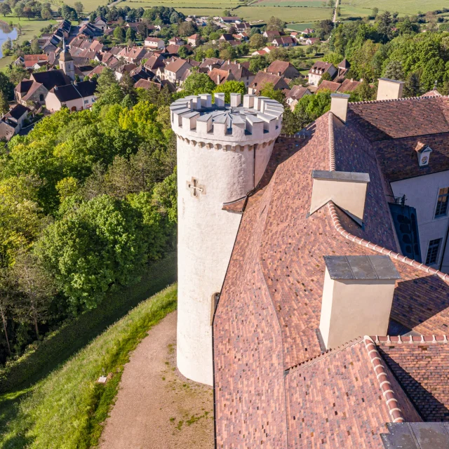 Le château de Ray-sur-Saône avec la Saône en arrière-plan - Vesoul-Val de Saône