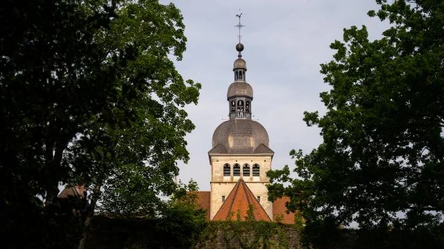 Vue sur le clocher de la basilique Notre-Dame de Gray - Vesoul-Val-de Saône