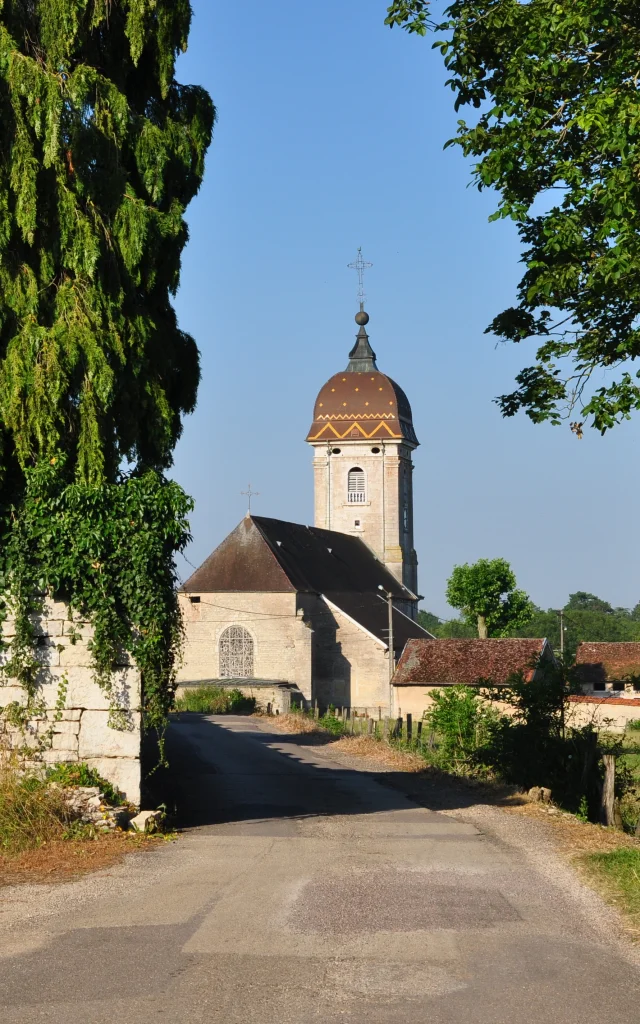 Église Saint-Martin de Bucey-lès-Gy, avec ses tuiles vernissées - Cité de caractère - Vallée de l'Ognon