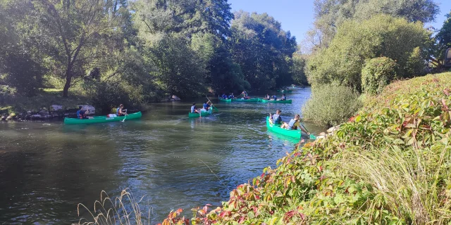 Canoë sur l'Ognon depuis la base nautique du PAN à Villersexel