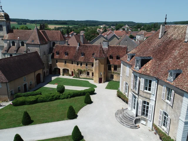 Vue aérienne du château de Pin - Cité de caractère - Vallée de l'Ognon