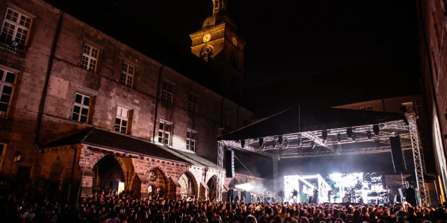 Le public écoute un concert de Zaz du festival les Pluralies à Luxeuil-les-Bains - Vosges du Sud