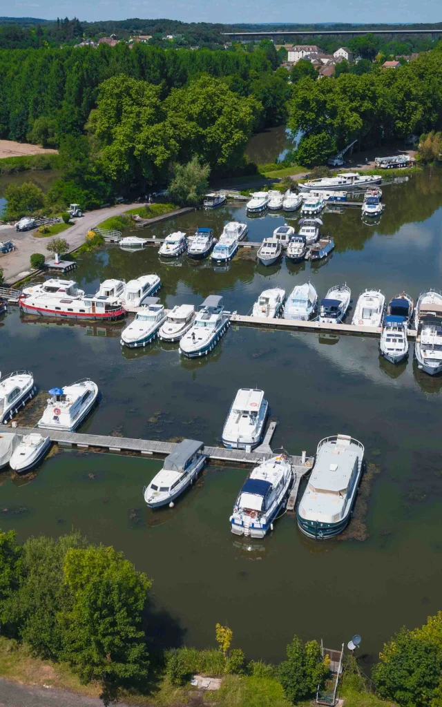 Vue aérienne du port de Port-sur-Saône - Vesoul - Val de Saône