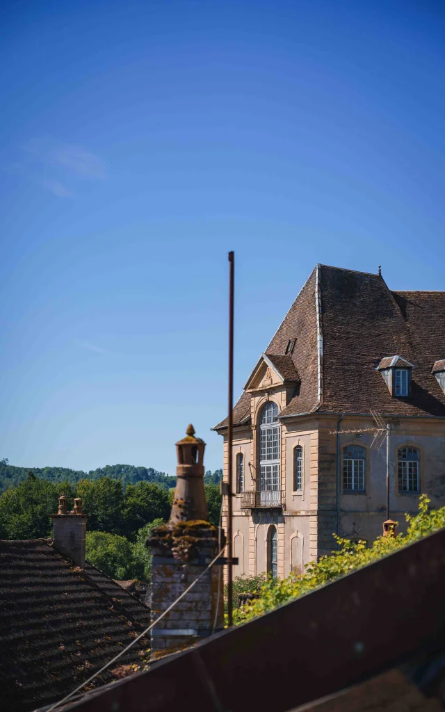 Vue des toits sur une belle demeures de Faverney - Vesoul - Val de Saône