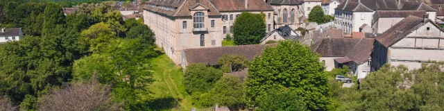 Vue aérienne de la ville de Faverney - Cité de caractère - Vesoul - Val de Saône