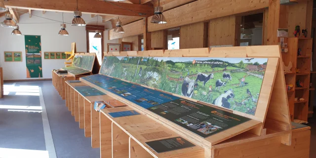 Salle intérieur de l'Espace Nature Culture à Haut-du-Them-Château-Lambert - Vosges du Sud