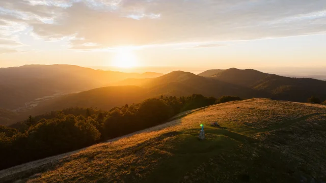 Coucher de soleil depuis le Ballon d'Alsace - Vosges du Sud